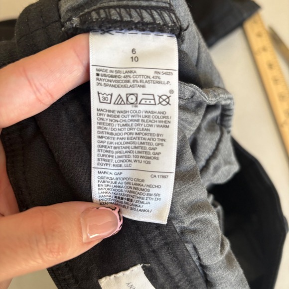 GAP Womens High Rise Skinny Black Pants  Size 6 Stretch Casual - Picture 4 of 6